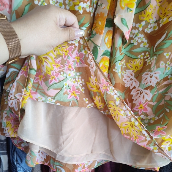 NWT PLUS SIZE BOHO MIXED PRINT  BLOUSE BY CATO SIZE 1X 14/16 - Picture 6 of 9